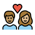 couple with heart, person, person, medium skin tone, medium-light skin tone